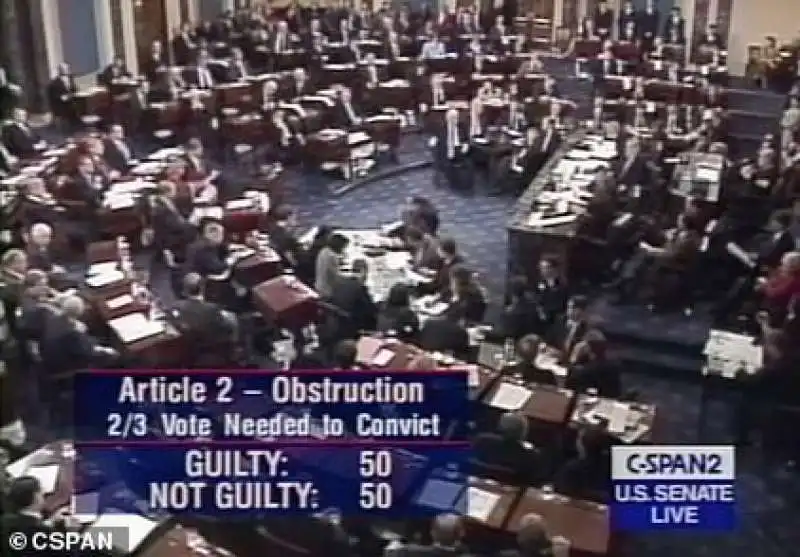 il senato durante il processo a bill clinton nel 1999