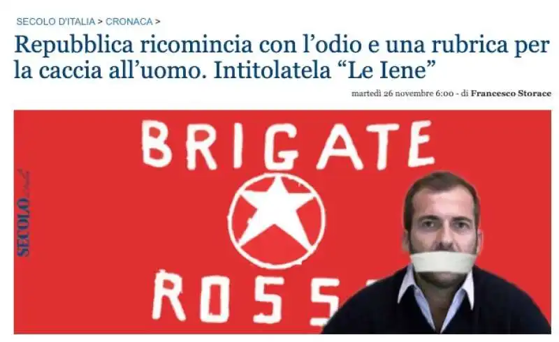 L'ARTICOLO DI FRANCESCO STORACE CONTRO PAOLO BERIZZI DI REPUBBLICA