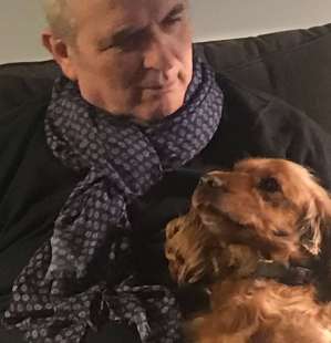 LAMBERTO SPOSINI CON IL CANE