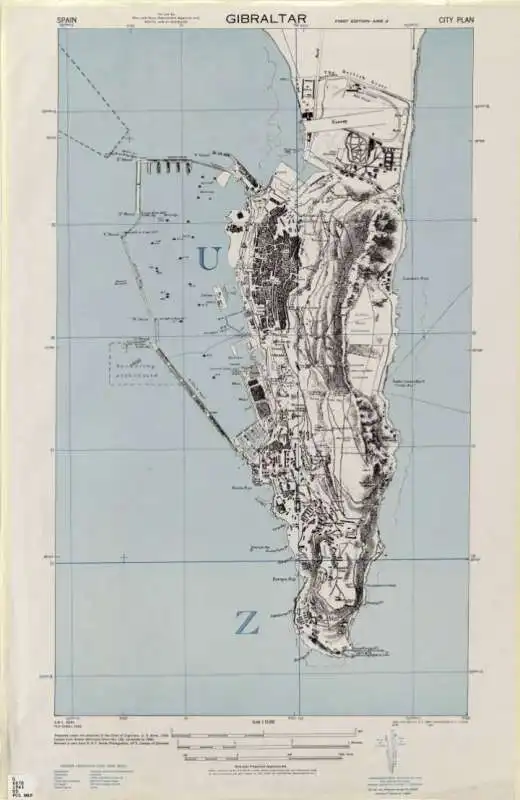 mappa di gibilterra archiviata all'universita' del texas