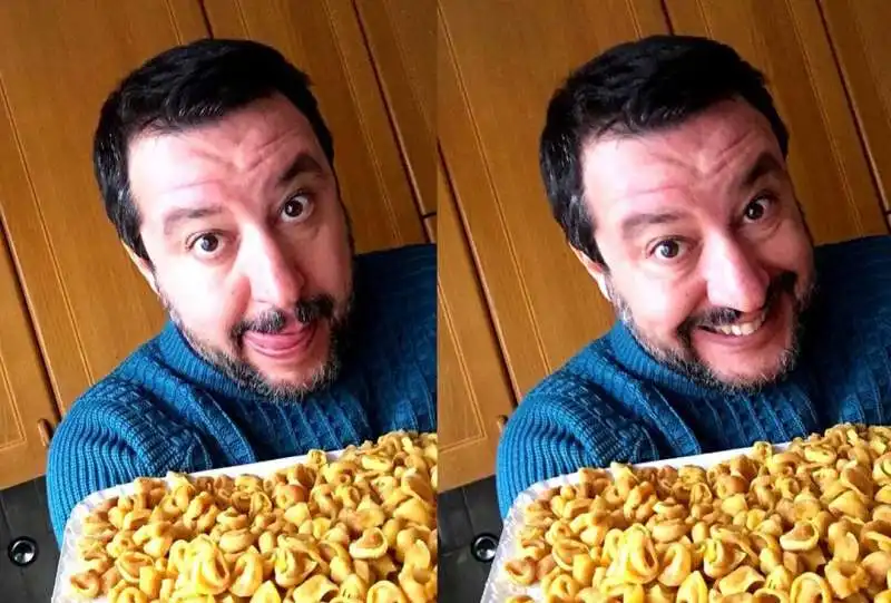 matteo salvini coi tortellini