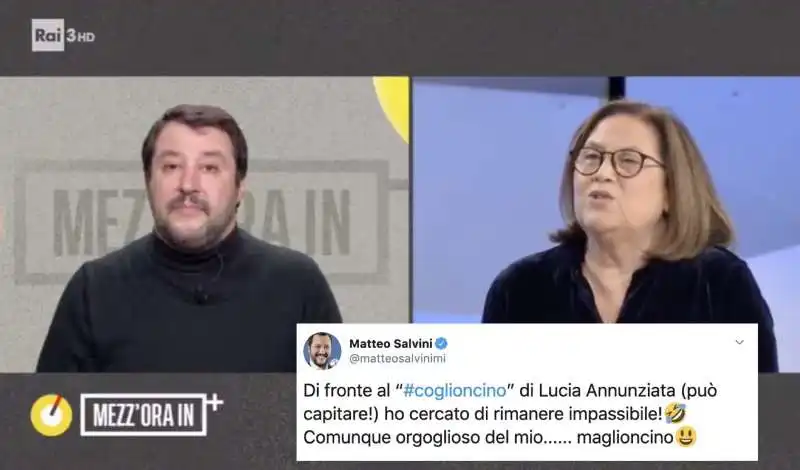 MATTEO SALVINI E IL LAPSUS DI LUCIA ANNUNZIATA SUL 'COGLIONCINO'