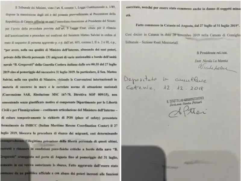 salvini RICHIESTA DI AUTORIZZAZIONE A PROCEDERE