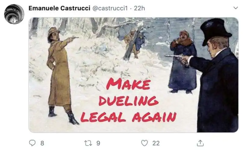 tweet del professor emanuele castrucci 1