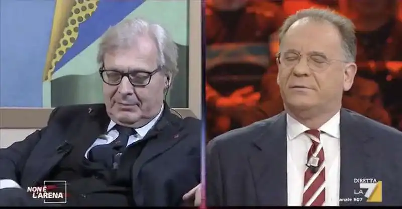 vittorio sgarbi vs alessandro cecchi paone a non e' l'arena