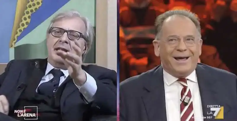 vittorio sgarbi vs alessandro cecchi paone a non e' l'arena 6