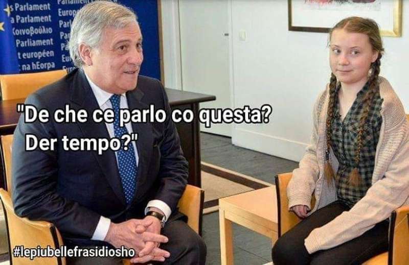 antonio tajani e greta by osho