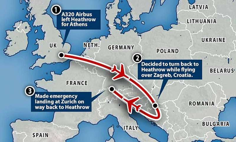 copilota si sente male a bordo volo british airways costretto ad atterrare a zurigo