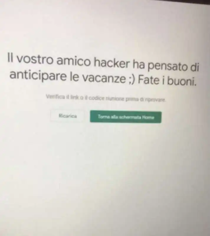 false schermate di google meet 