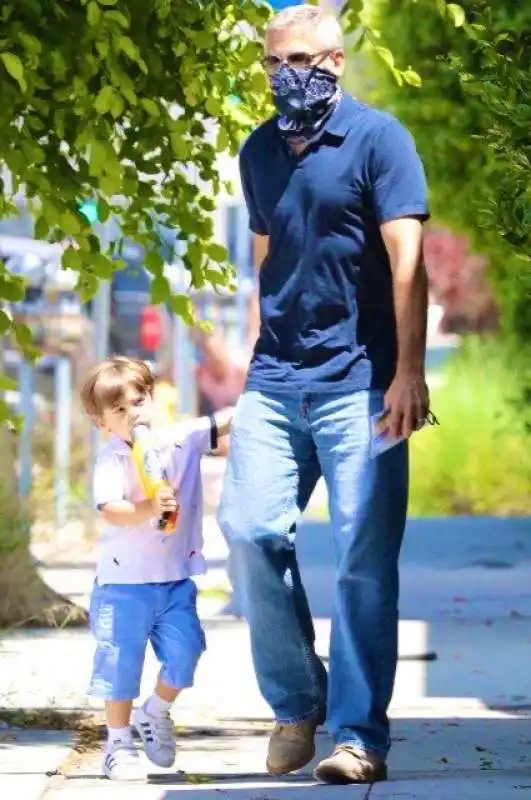 george clooney e il figlio