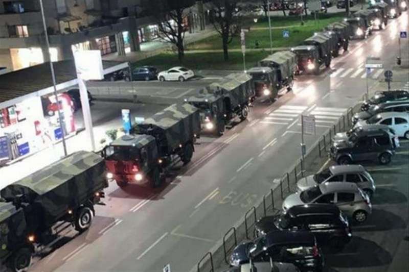 i camion militari a bergamo