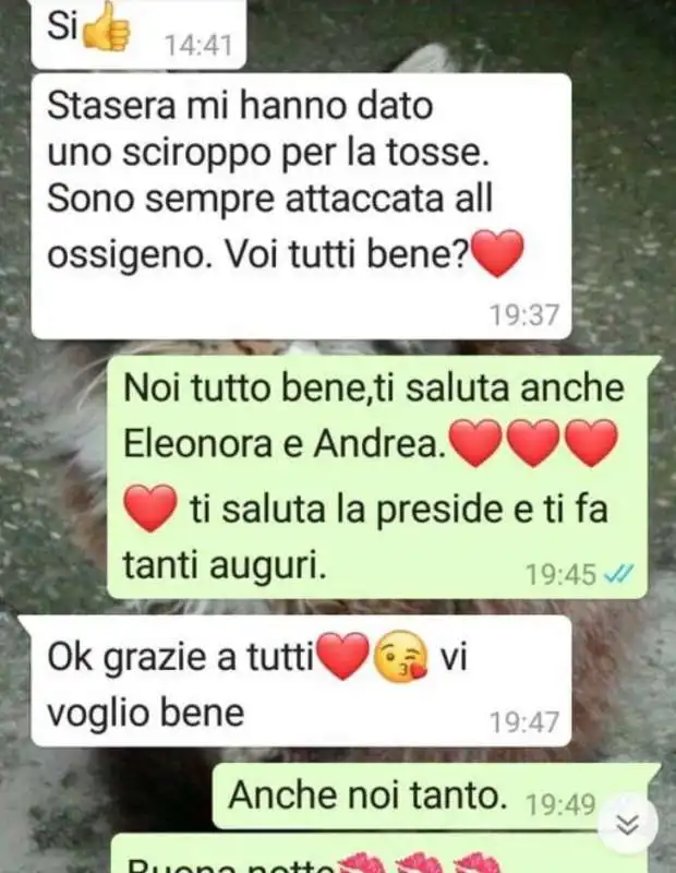 lucia cosimi e le chat con la madre 1