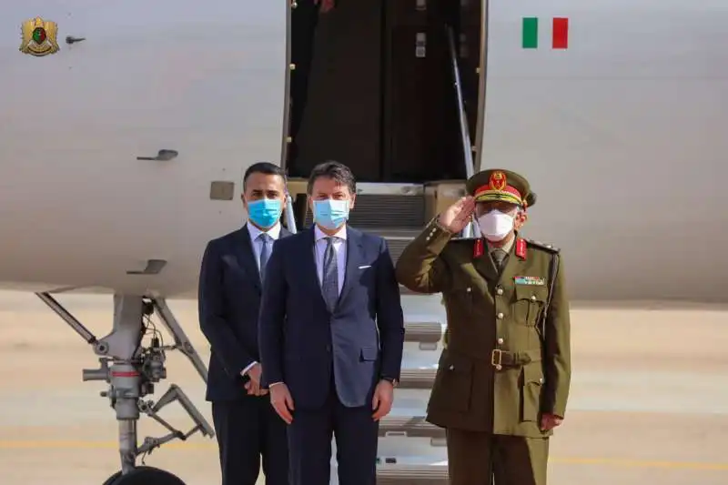 lUIGI dI MAIO E GIUSEPPE CONTE IN LIBIA