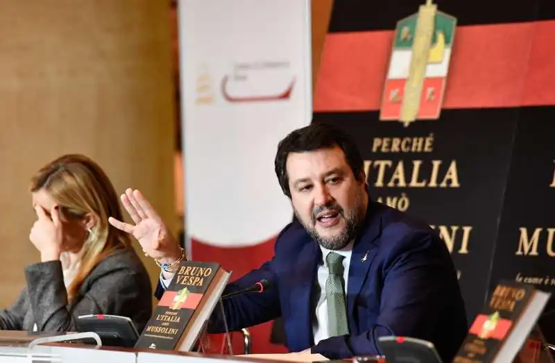 matteo salvini  giorgia meloni  foto di bacco