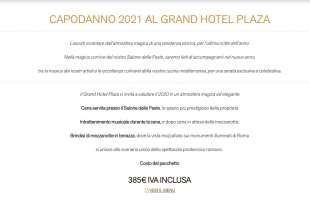 promozione di capodanno del grand hotel plaza