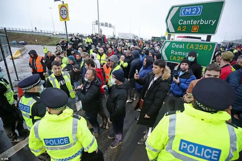 proteste camionisti a dover 12