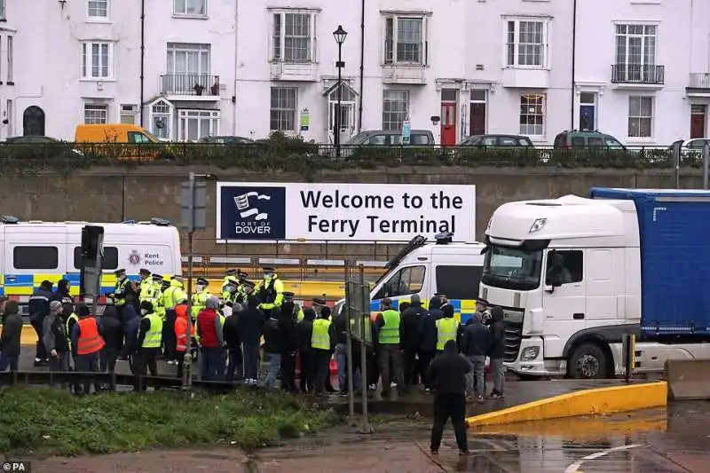 proteste camionisti a dover 3