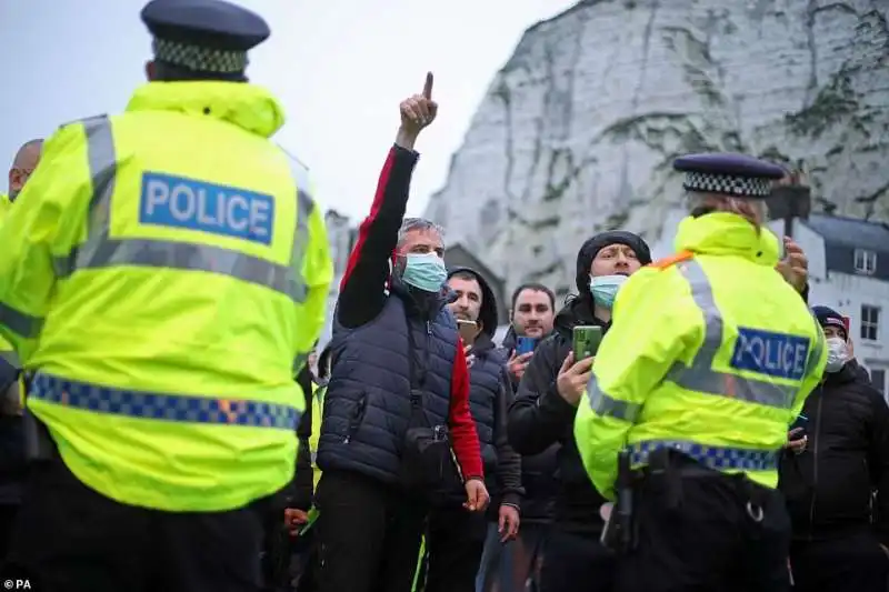 proteste camionisti a dover 7