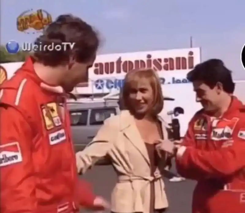 CLAUDIA PERONI TOCCATA DA GERHARD BERGER E JEAN ALESI