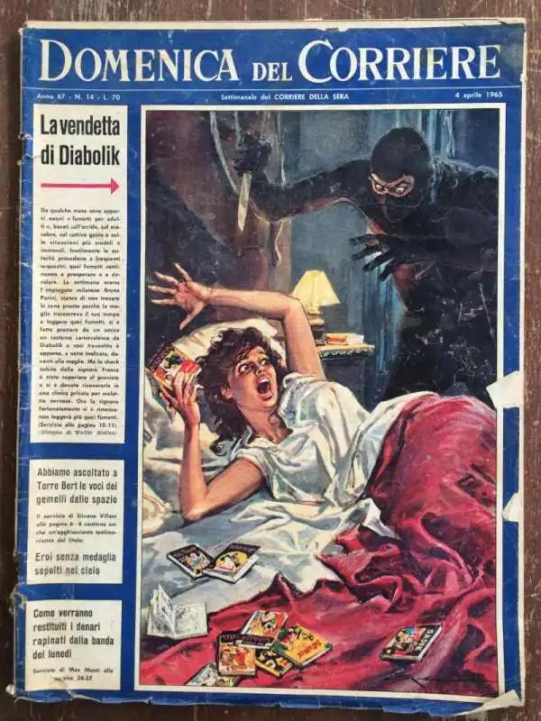 copertina diabolik la domenica del corriere 