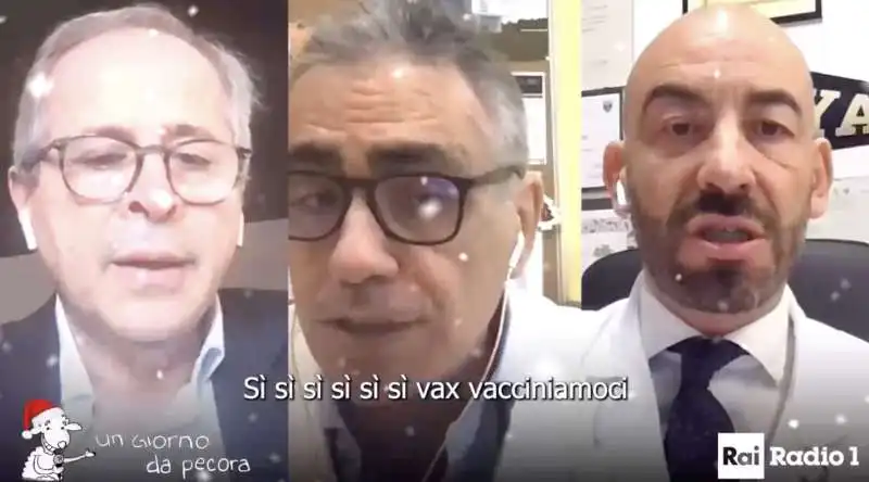 crisanti, bassetti e pregliasco cantano si si si, vacciniamoci  3