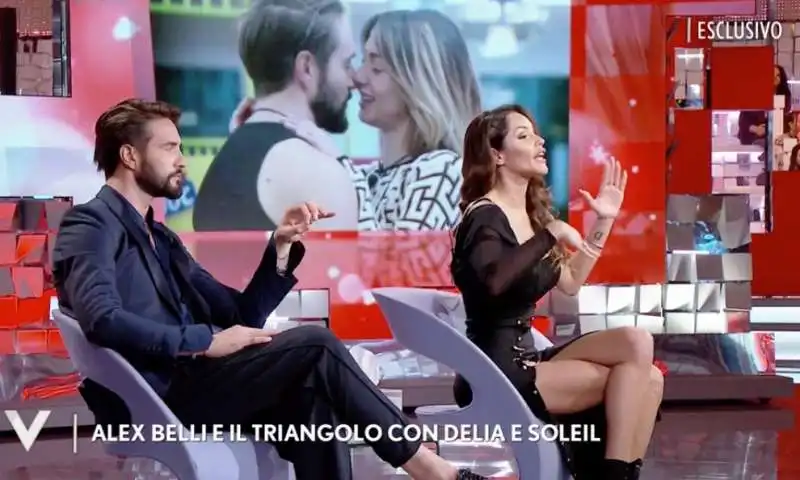 delia duran e alex belli a verissimo 7