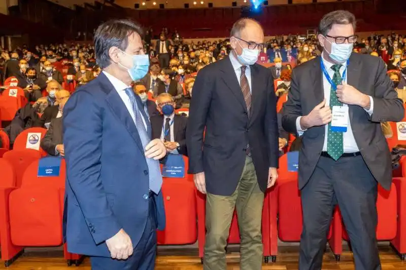 giuseppe conte enrico letta giancarlo giorgetti 