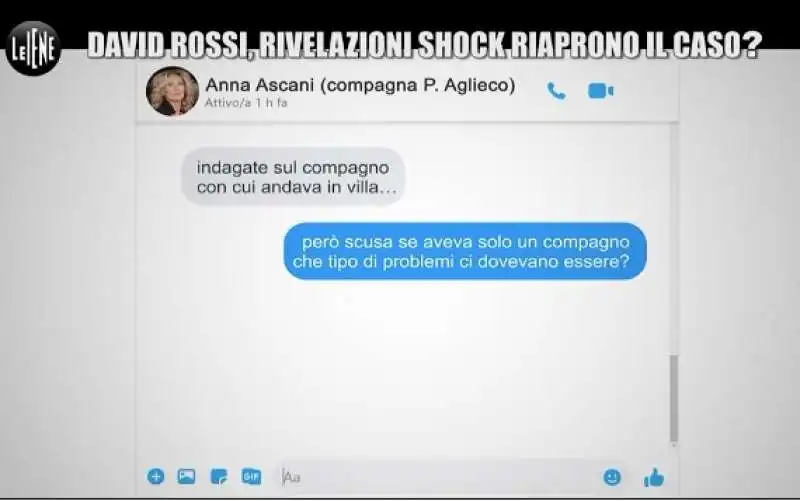 inchiesta delle iene su david rossi   la chat di anna ascani 