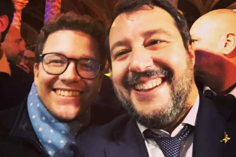 lorenzo gasperini con matteo salvini 1