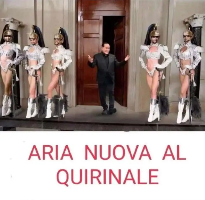 MEME DI SILVIO BERLUSCONI AL QUIRINALE