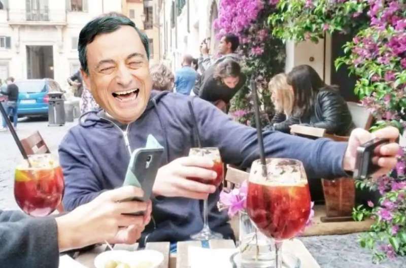 meme Mario Draghi spritz