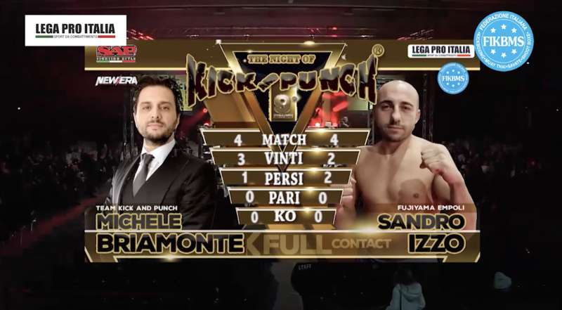 michele briamonte vs sandro izzo kick and punch 2018