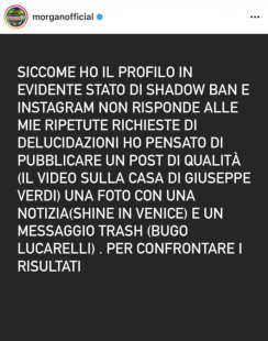 MORGAN MINACCIA DI PUBBLICARE I POST DI SELVAGGIA E BUGO