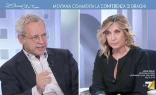 myrta merlino enrico mentana l'aria che tira