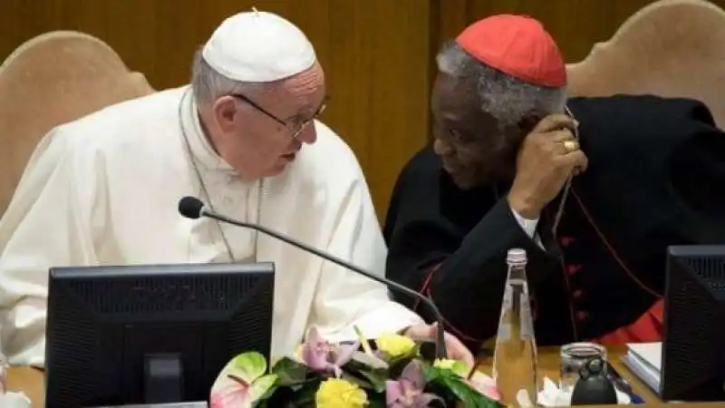 papa francesco  peter turkson. 