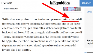 Repubblica - Inerti diventa inermi