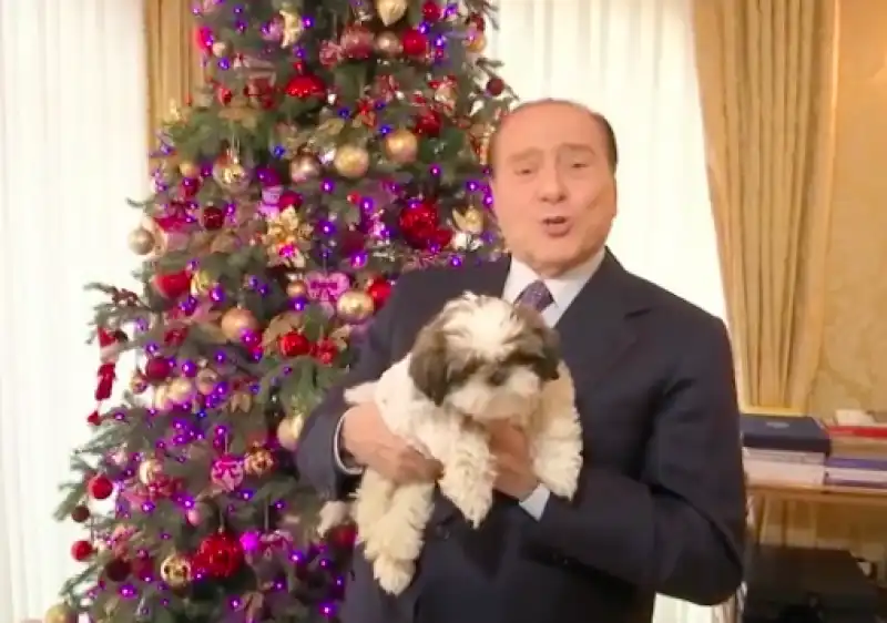 silvio berlusconi col nuovo cane