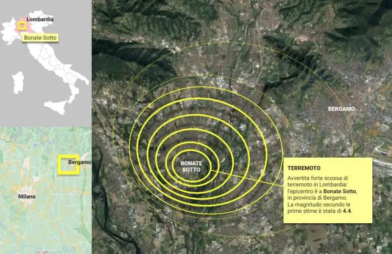 TERREMOTO A BONATE SOTTO - PROVINCIA DI BERGAMO