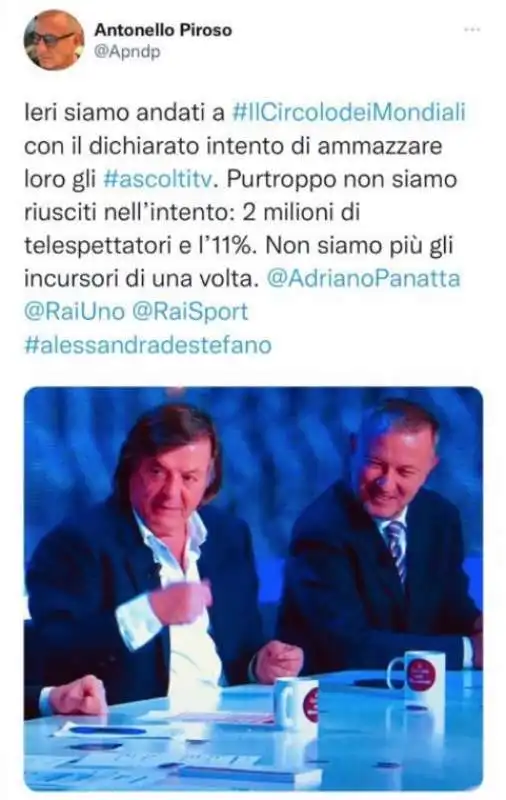 adriano panatta e antonello piroso al circolo dei mondiali