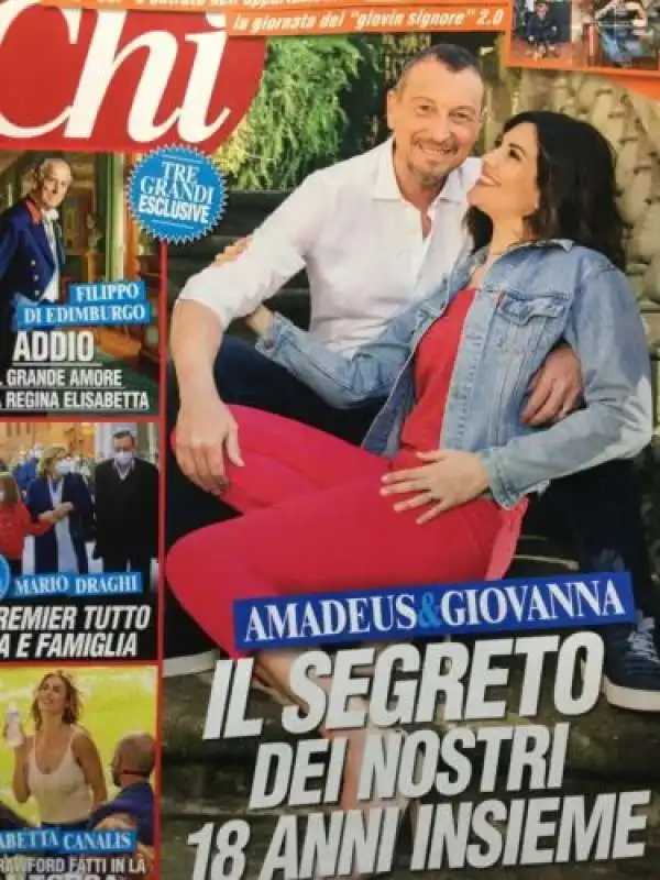 AMADEUS GIOVANNA CIVITILLO IN COPERTINA SU  CHI