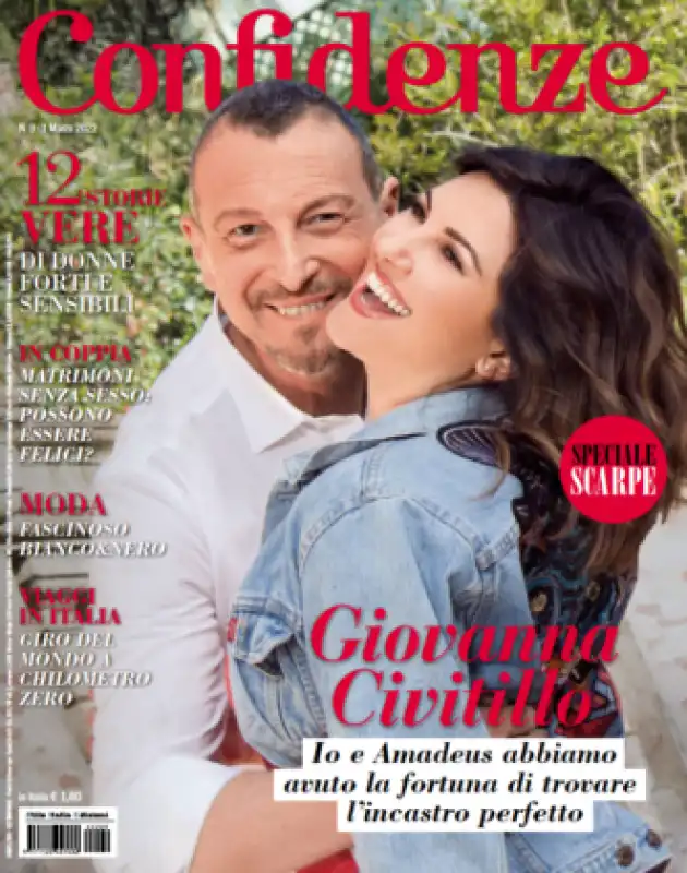 AMADEUS GIOVANNA CIVITILLO IN COPERTINA SU  CONFIDENZE