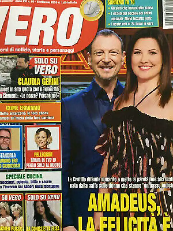 AMADEUS GIOVANNA CIVITILLO IN COPERTINA SU  VERO