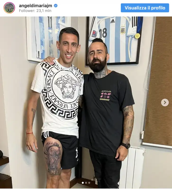 angel di maria tatuaggio coppa del mondo