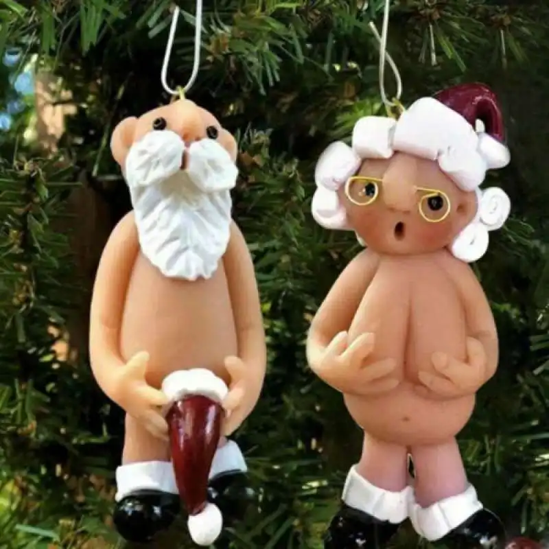 babbo e mamma natale addobbi albero