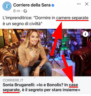 Corriere, case e camere separate