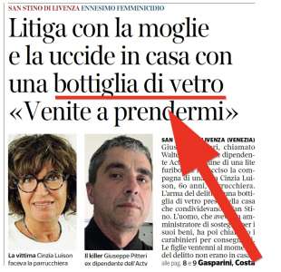 corriere del veneto, bottiglia micidiale