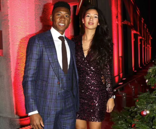 DAVID ALABA CON LA COMPAGNA E FIGLIA DI Frank Heppner