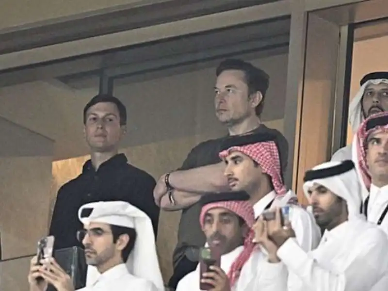 elon musk con jared kushner alla finale dei mondiali in qatar 2