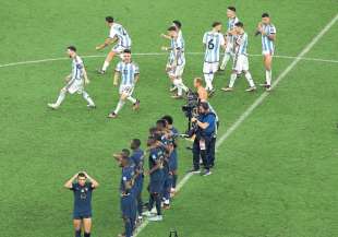 esultanza argentina dopo la vittoria contro la francia