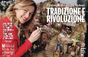 giorgia meloni presepe da novella 2000